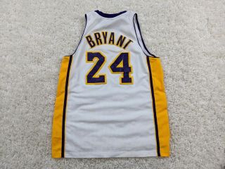 Adidas Kobe Bryant Jersey Mens Large Los Angeles Lakers White Purple Yellow
