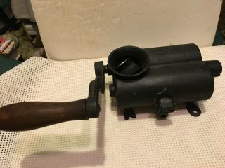 Patented March 15,  1859 Antique Cast Iron Meat Grinder Tool Wooden Handle