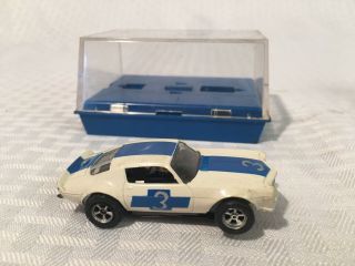 Vintage Aurora Afx Ho Scale Slot Car Trans Am Camaro Z - 28 White / Blue