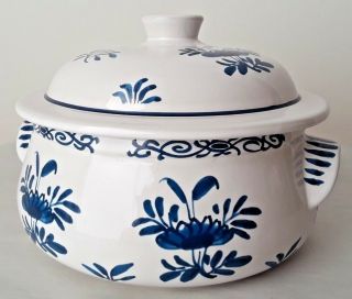 Vintage Metropolitan Museum Of Art Mma Delft Pottery Casserole Posset Pot Nr