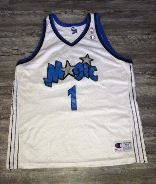 Vintage Men’s Orlando Magic Tracy Mcgrady 1 Nba Champion Jersey Size 2xl (52)