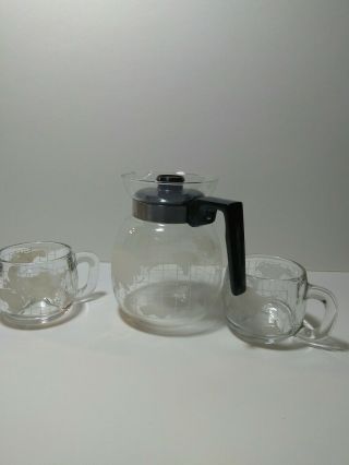 Vintage Nestle Nescafe World Coffee Pot & Mugs (3 Piece)