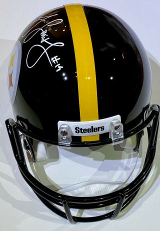 JuJu Smith - Schuster Signed Pittsburgh Steelers Helmet - Mario Lemieux Foundation 2