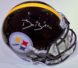 Devin Bush Signed Pittsburgh Steelers Helmet - Mario Lemieux Foundation