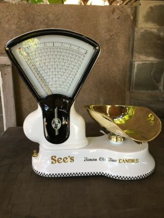Vintage Rare 1903 Pd Toledo 2 Lb Candy Scale W/original Pan Sees Candy Themed