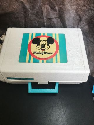 Vintage Mickey Mouse Phonograph.  General Electric Solid - State.  In Great Shape