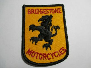 Bridgestone Motorcycles Patch,  Vintage,  NOS 2 3/8 X 3 5/16 2