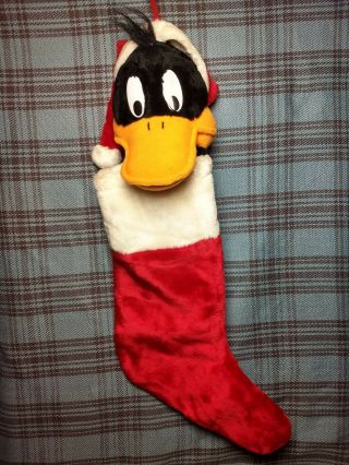 Warner Bros Vintage 1994 Daffy Duck Looney Tunes Christmas Stocking