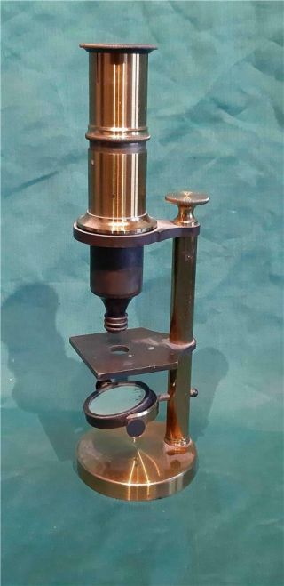 Antique Scientific Brass Field Viewer Microscope