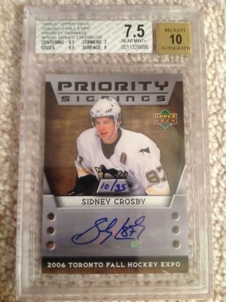 2006 - 07 Sidney Crosby Priority Signings Auto Bgs 7.  5/10 - 10 Of 35.