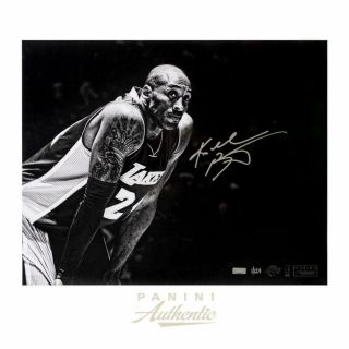 Kobe Bryant Autographed Lakers " Musing " 16 " X 20 " Photograph Panini Le 124