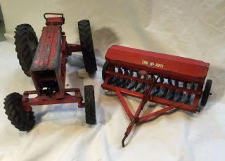 Vintage Tru Scale Planter,  Tractor,  Farm Implement Toys,  (2) Parts