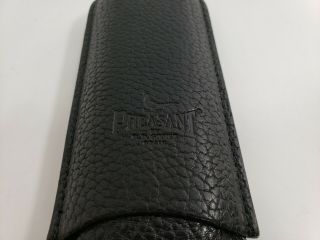Pheasant By R.  D.  Gomez Of Spain Black Leather 2 Cigar Case