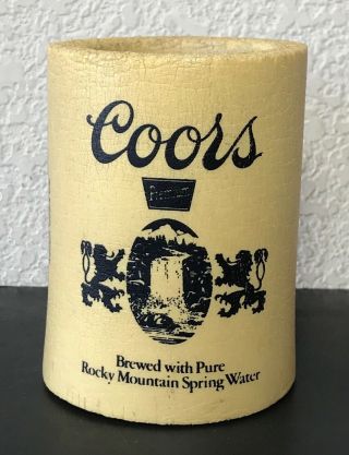 Vintage Coors Beer Koozie Cozy Insulated Can Bottle Cooler Coozie Premium Hugger