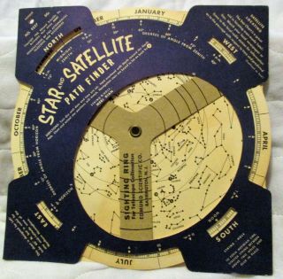Vintage 1966 Edmund Scientific Star & Satellite Disc Path Finder Star Chart