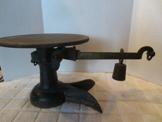 Vintage Cast Iron And Brass Balance Scale