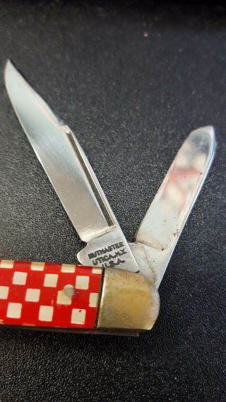 Vintage PURINA Kutmaster 3 Blade Pocket Knife Utica NY USA 3