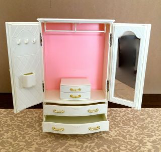 Vintage Vogue Ginny Doll Wardrobe Clothes Armoire Closet W/drawers Furniture
