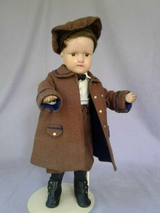 Antique Schoenhut Wooden Boy Doll Spring Jointed Pat.  Jan 17th 1911