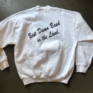 Men ' s Vintage 90 ' s Purdue Boilermakers NCAA Band White Crewneck Sweatshirt Sz XL 3