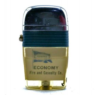 Scripto VU Lighter Kemper Insurance Economy Fire and Casualty Co Blue Band 3
