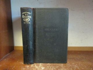 Old Independence Sixth Reader Leather Book 1877 Antique Reading Edgar Allan Poe
