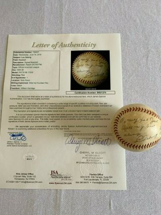Lou Gehrig Signed Baseball Retraced