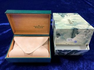 Vintage Rolex Oyster 16234 Green Leather Watch Box 68.  00.  08 2