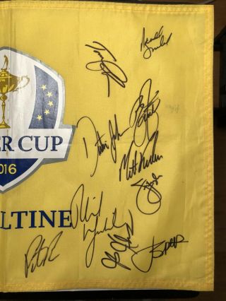 2016 FULL Team USA Ryder Cup Signed Flag 16 Autos Phil Spieth DJ Brooks Reed 3