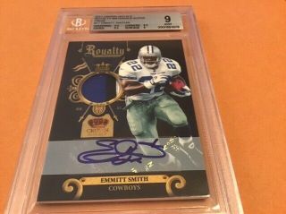 2011 Crown Royal Emmitt Smith Autographed/signed Card 2/5