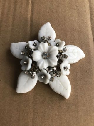 Vintage 1940’s Brooch Pin Stunning Flower 80 Years Old Ships