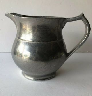 Vintage Wilton Armetale/pewter Plough Tavern Country Ware Pitcher Exc