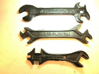 Vintage Antique Old Case,  Moline And Bailor Plow Wrenches