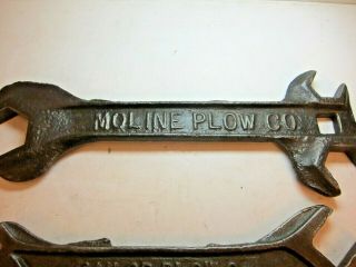 Vintage antique old Case,  Moline and Bailor plow wrenches 2