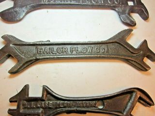 Vintage antique old Case,  Moline and Bailor plow wrenches 3