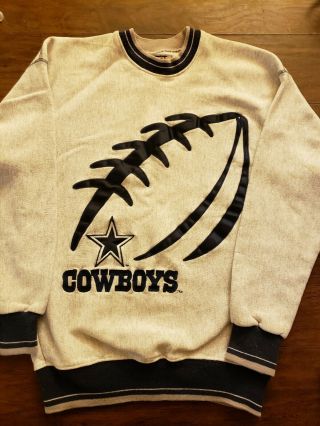 Vtg Dallas Cowboys Big Spellout Sweatshirt Sweater Sz M Medium Legends Athletic