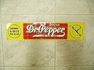 Vintage Advertising Dr.  Pepper Sign 10 2 4,  Soda Pop,  17.  5 