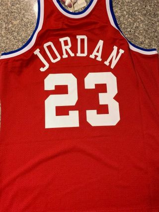 Michael Jordan Signed Autographed Red All Star Mitchell&ness Jersey Upper Deck