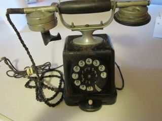 Antique Rare German Siemens & Halske Large Rotary Telephone No.  0062773 Ca.  1900