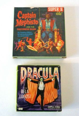 Dracula & Captain Mephisto 8 Mm Movies Horror Monster Films Vintage Lugosi