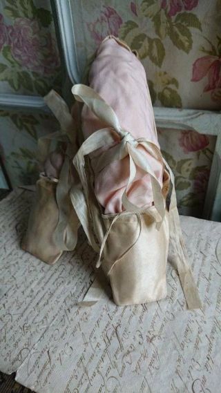 Pr Divine Antique French 18th Century Silk Marie Antoinette Dance Slippers Shoes