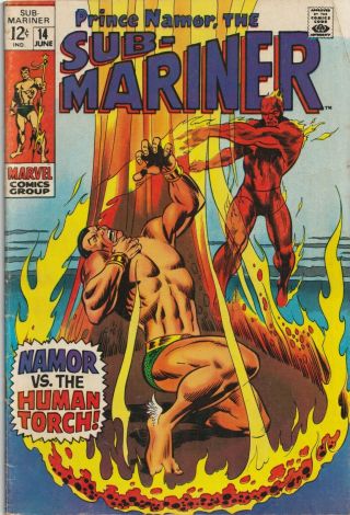 Marvel Comics Prince Namor Sub - Mariner 14 June 1969 Vintage Comic