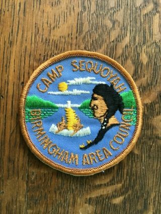 Vintage Camp Sequoyah Birmingham Area Council Patch Alabama Boy Scouts Bsa