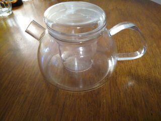 Vintage Schott Mainz Jenaer Jena Er Glas Teapot Infuser Kettle Germany