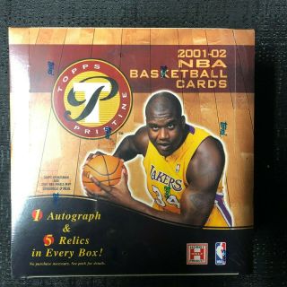 2001/02 Topps Pristine Basketball Hobby Box Nba Relic Autograph Per Uncirculated