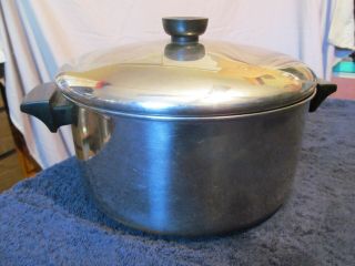 Vintage Revere Ware 4.  5 Qt 4 1/2 Quart Saucepan Pot With Lid,  Copper Clad