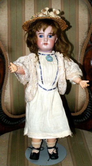 18 " Antique French Jumeau Mold Sfbj Bisque Doll - C.  1900