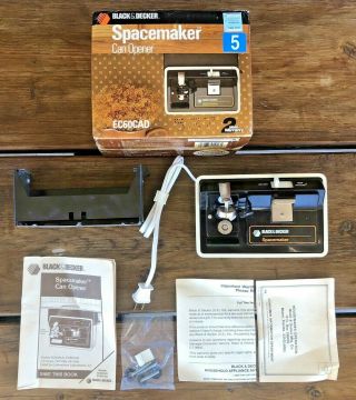 Black & Decker Spacemaker Under Cabinet Can Opener Vintage Space Maker Open Box