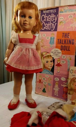 Vintage 1960 Mattel Chatty Cathy Doll.  Soft Face.  Short Hair.