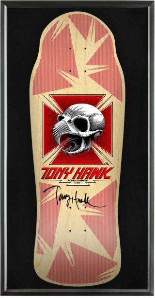Tony Hawk Signed Bones Brigade Powell Peralta Blem Skateboard Shadowbox 11th
